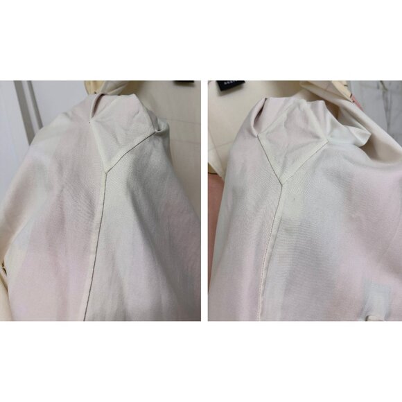 Akris Mural Print Open Front A Line Coat Jacket Red Beige Colorblock Geometric 6 - Picture 15 of 16